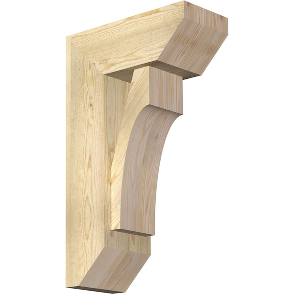 Ekena Millwork Westlake Slat Rough Sawn Bracket w/ Offset Brace, Douglas Fir, 8"W x 18"D x 30"H BKT0806X18X30WTL06RDF - main